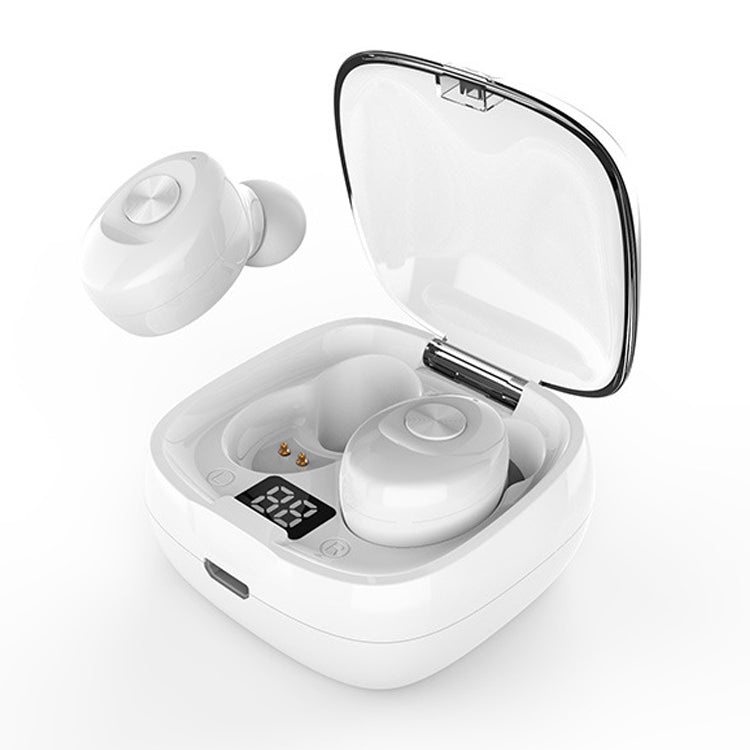 XG-8 TWS Digital Display Touch Bluetooth Earphone with Magnetic Charging Box(White)