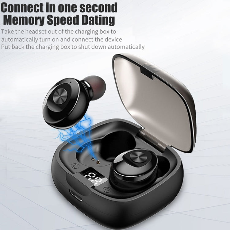 XG-8 TWS Digital Display Touch Bluetooth Earphone with Magnetic Charging Box(White)