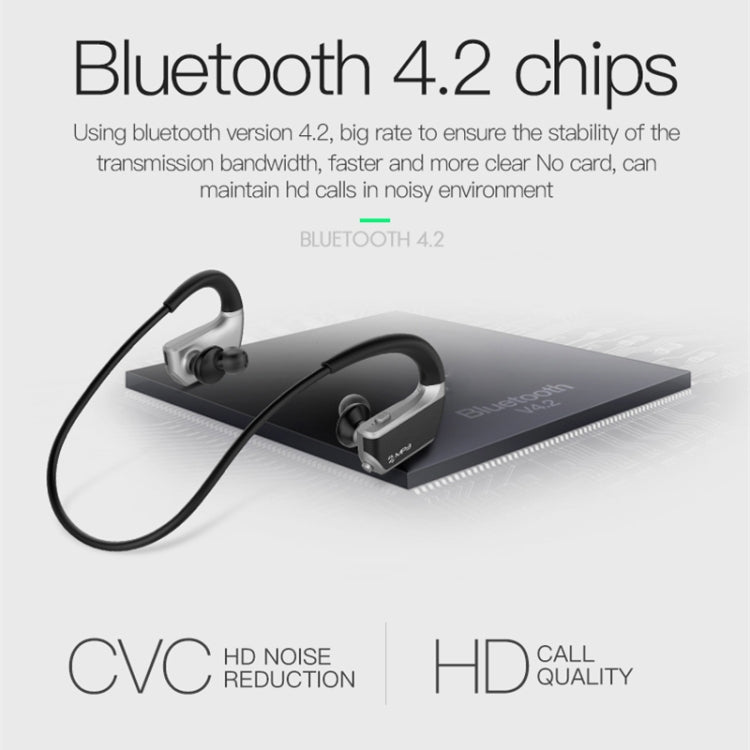 J2 Bluetooth 4.2 Binaural Hanging Type Wireless Sports Bluetooth Earphone, Built-in Memory (Red)