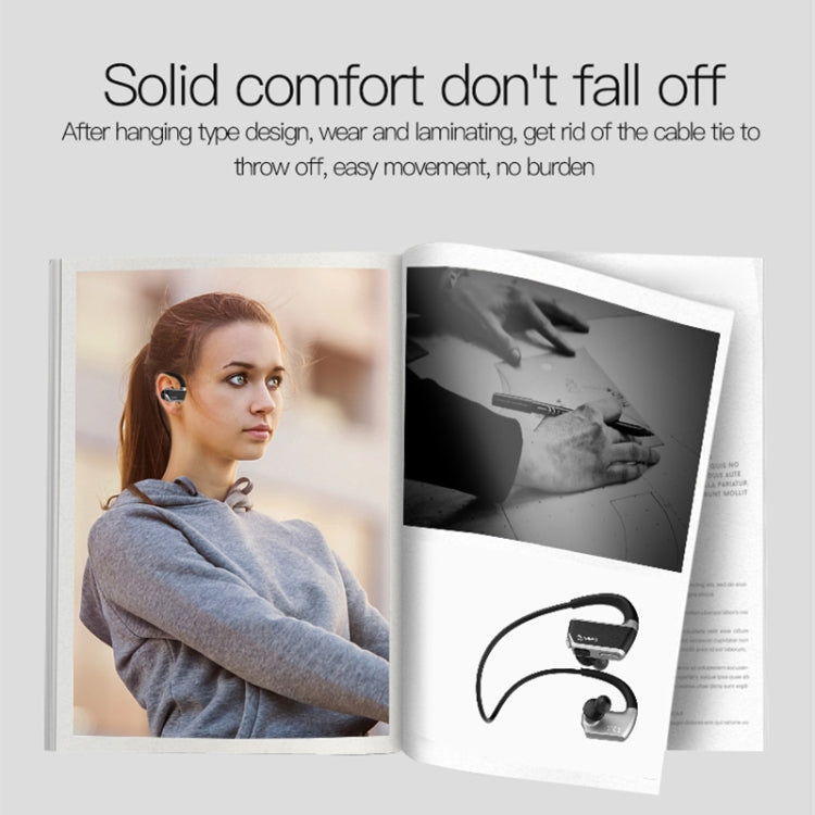 J2 Bluetooth 4.2 Binaural Hanging Type Wireless Sports Bluetooth Earphone, Built-in Memory (Red)