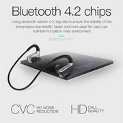 J2 Bluetooth 4.2 Binaural Hanging Type Wireless Sports Bluetooth Earphone, Built-in Memory (Silver)