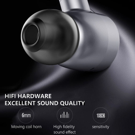 V7 Bluetooth 5.0 Business Style Wireless Stereo Sports Bluetooth Earphone, Support Inform Caller Name (Black)