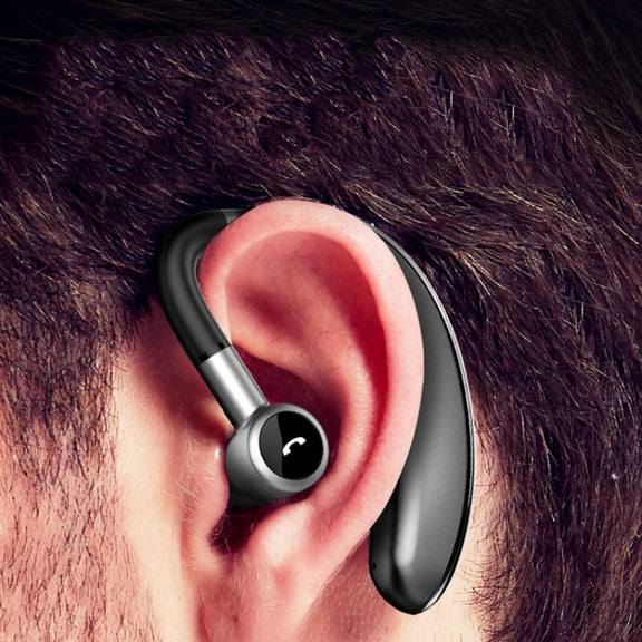 V7 Bluetooth 5.0 Business Style Wireless Stereo Sports Bluetooth Earphone, Support Inform Caller Name (Black)