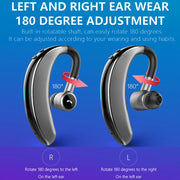 V7 Bluetooth 5.0 Business Style Wireless Stereo Sports Bluetooth Earphone, Support Inform Caller Name (Black)