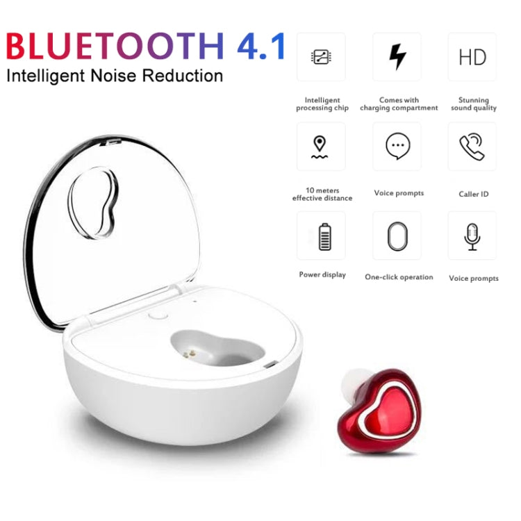 X7 Bluetooth 4.1 Mini Invisible Wireless Sports Bluetooth Earphone with Charging Box (Flesh Color)