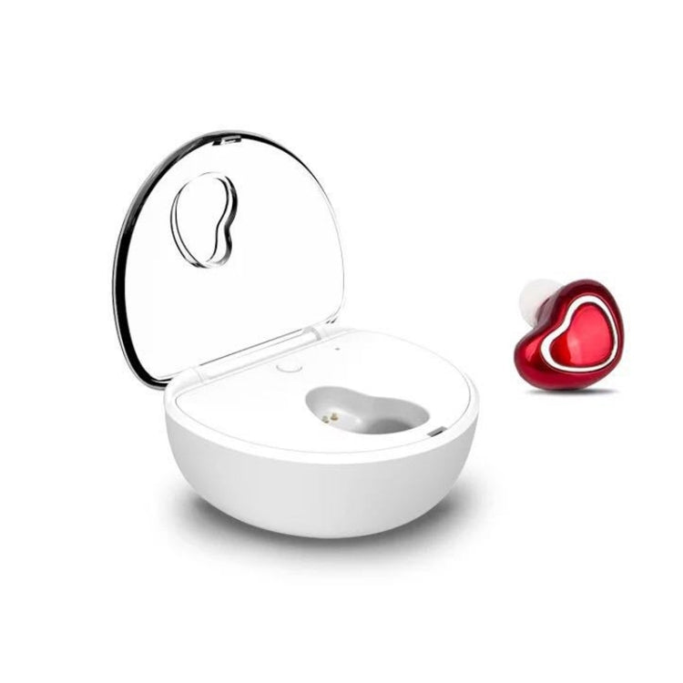 X7 Bluetooth 4.1 Mini Invisible Wireless Sports Bluetooth Earphone with Charging Box (Red)