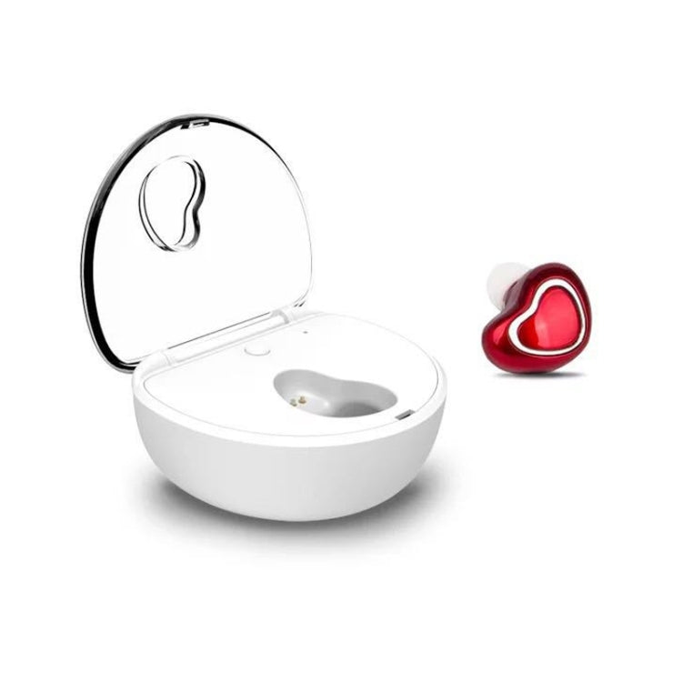X7 Bluetooth 4.1 Mini Invisible Wireless Sports Bluetooth Earphone with Charging Box (Red)