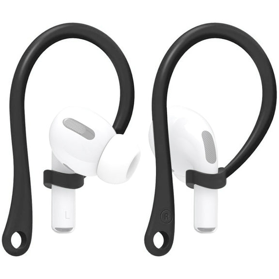 For AirPods 1 / 2 / Pro Anti-lost Silicone Earphone Ear-hook(Black)