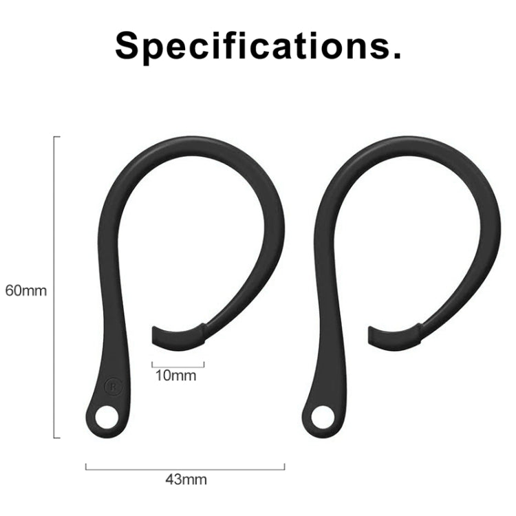 For AirPods 1 / 2 / Pro Anti-lost Silicone Earphone Ear-hook(Black)