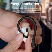 For AirPods 1 / 2 / Pro Anti-lost Silicone Earphone Ear-hook(Black)