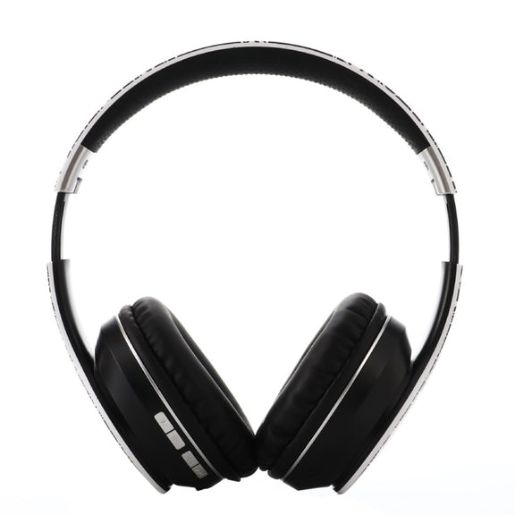 B1 Graffiti Pattern Wireless Bluetooth V5.0 Headset (Black Silver)