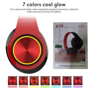B39 Wireless Bluetooth V5.0 Headset (Black Red)