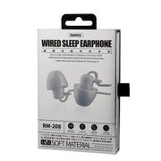 REMAX RM-208 In-Ear Stereo Sleep Earphone with Wire Control + MIC, Support Hands-free(White)