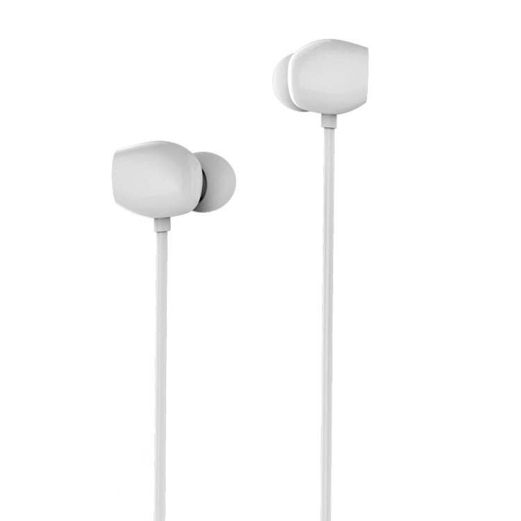 REMAX RM-550 3.5mm Gold Pin In-Ear Stereo Music Earphone with Wire Control + MIC, Support Hands-free (White)