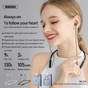 REMAX RB-S29 Linton Series Memory Neckband V5.0 Bluetooth Wireless Earphone (White)