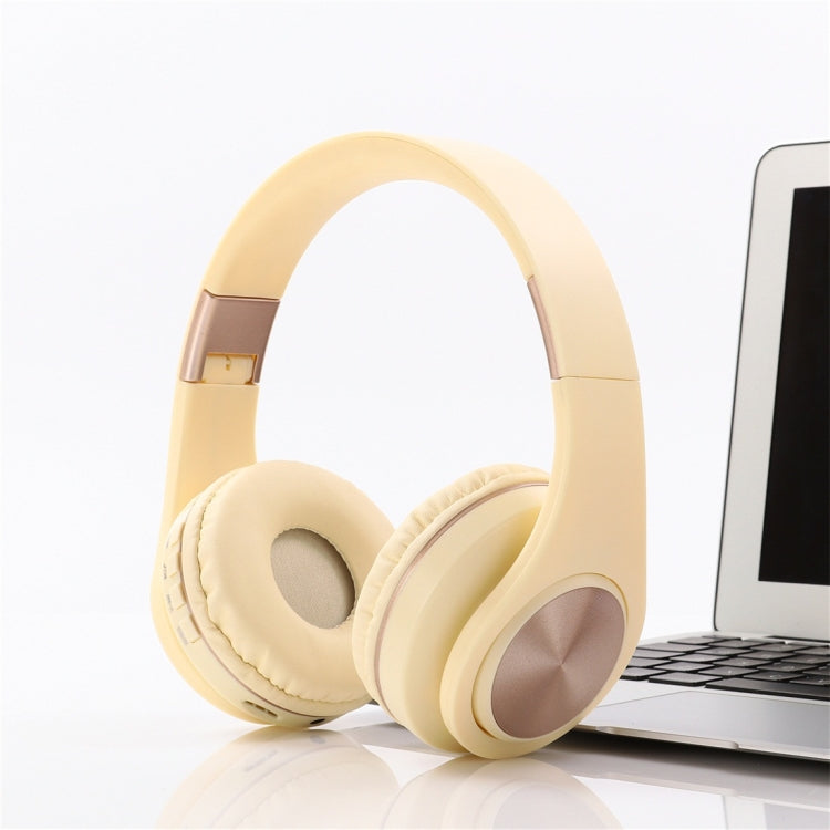 A1 Bluetooth 4.2 Candy Color Super Base Bluetooth Headphone, Support Music Play & Switching & Volume Control & Answer(Gold)