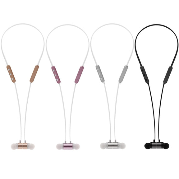 BT-900 Bluetooth 4.2 Hanging Neck Design Bluetooth Headset, Support Music Play & Switching & Volume Control & Answer(Gold)