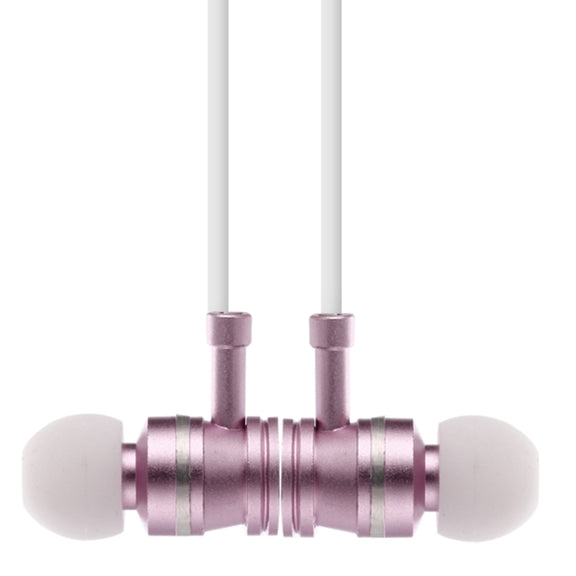 F3 Bluetooth 4.2 Hanging Neck Design Bluetooth Headset, Support Music Play & Switching & Volume Control & Answer(Rose Gold)