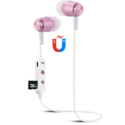 F15 Bluetooth 4.2 Hanging Neck Design Bluetooth Headset, Support Music Play & Switching & Volume Control & Answer(Rose Gold)