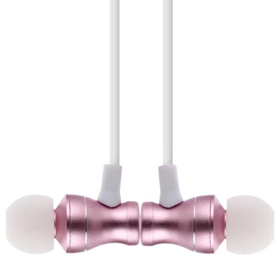 F106 Bluetooth 4.2 Hanging Neck Design Bluetooth Headset, Support Music Play & Switching & Volume Control & Answer(Rose Gold)