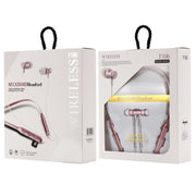 F106 Bluetooth 4.2 Hanging Neck Design Bluetooth Headset, Support Music Play & Switching & Volume Control & Answer(Rose Gold)