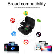Q83 Wireless Ear-mounted Sports Bluetooth Earphone with Charging Box, Supports Three-screen LED Power Display & Power Bank