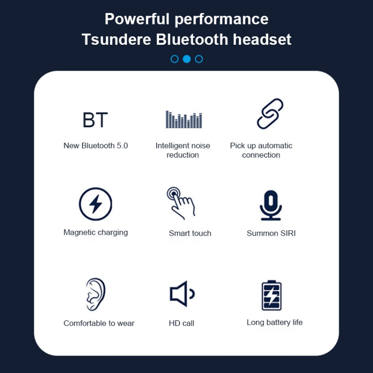 Q83 Wireless Ear-mounted Sports Bluetooth Earphone with Charging Box, Supports Three-screen LED Power Display & Power Bank