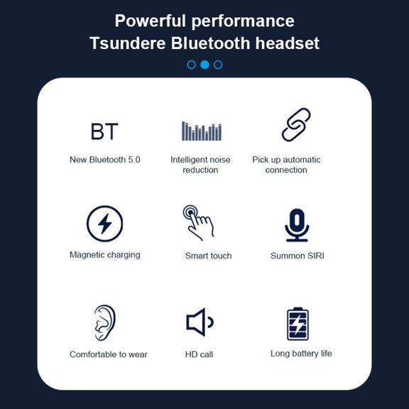 Q83 Wireless Ear-mounted Sports Bluetooth Earphone with Charging Box, Supports Three-screen LED Power Display & Power Bank