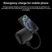 Q83 Wireless Ear-mounted Sports Bluetooth Earphone with Charging Box, Supports Three-screen LED Power Display & Power Bank