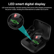 Q83 Wireless Ear-mounted Sports Bluetooth Earphone with Charging Box, Supports Three-screen LED Power Display & Power Bank