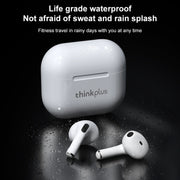Original Lenovo LivePods LP40 TWS IPX4 Water-resistant Bluetooth Earphone with Charging Box, Support Touch & HD Call & Siri & Master-slave Switching (White)