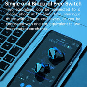 M9 Bluetooth 5.1 TWS Mirror Digital Display Wireless Bluetooth Earphone with Charging Box Flashlight , Support Touch & Siri & Battery Display(Black)