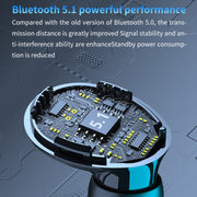 M10 Bluetooth 5.1 TWS Digital Display Wireless Bluetooth Earphone with Charging Box, Support Touch & Siri & Battery Display(Green)