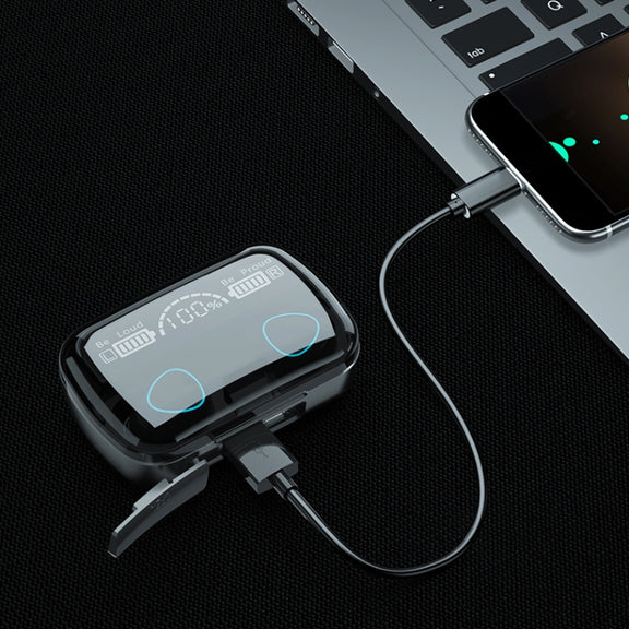 M10 Bluetooth 5.1 TWS Digital Display Wireless Bluetooth Earphone with Charging Box, Support Touch & Siri & Battery Display(Green)