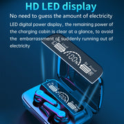 M19 Bluetooth 5.1 TWS Digital Display Wireless Bluetooth Earphone with Charging Box, Support Touch & Siri & Battery Display (Black)
