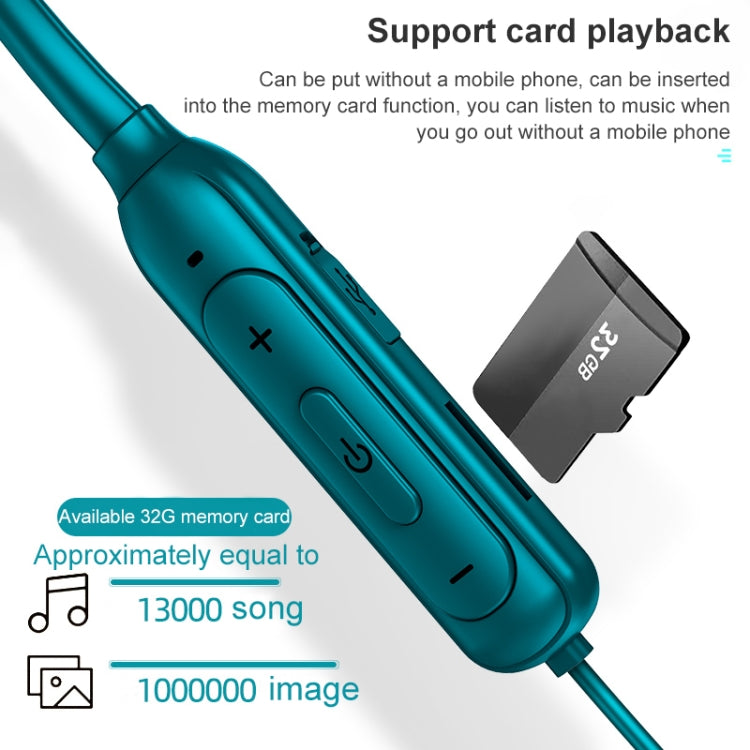 M61 Bluetooth 5.1 Business Sport Magnetic Metal Stereo Neck-mounted Bluetooth Earphone(Navy Blue)