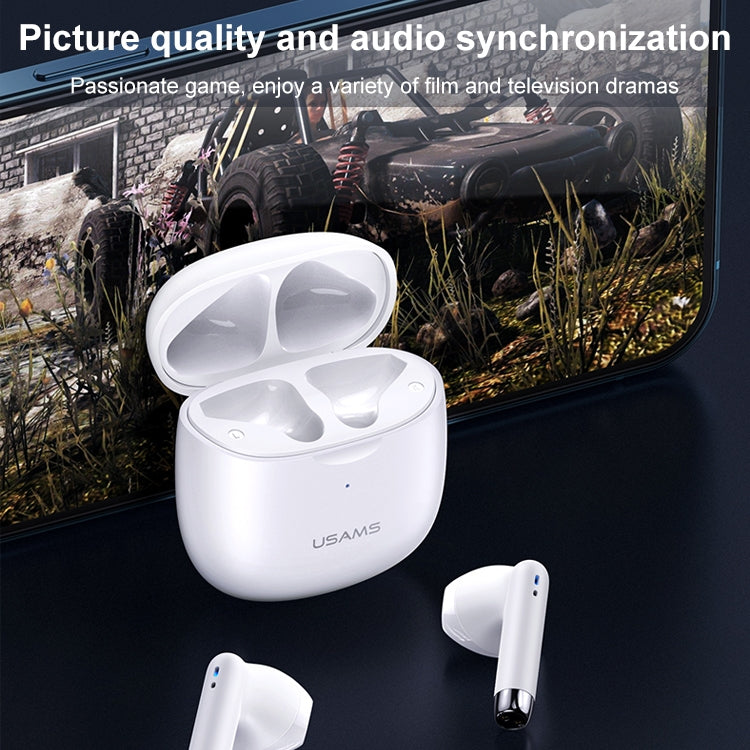 USAMS-IA04 Zero Sense Series Wireless Bluetooth 5.0 Mini TWS Earphone with Charging Box (Black)