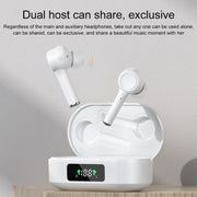 MI4 Bluetooth 5.0 LED Digital Display Intelligent Noise Reduction True Wireless Bluetooth Earphone (White)