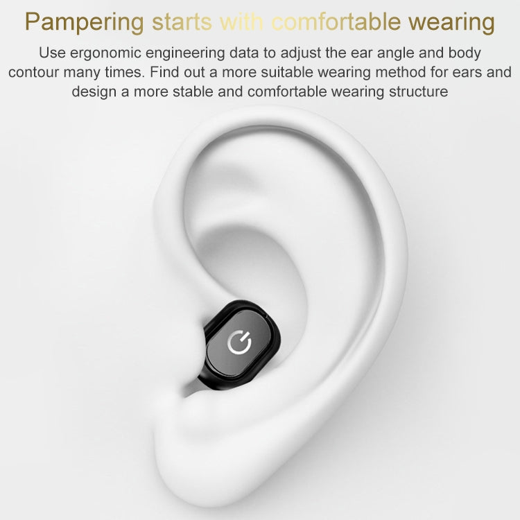 H58 Bluetooth 4.1 Single In-ear Invisible Wireless Bluetooth Earphone(Black)