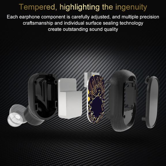 H58 Bluetooth 4.1 Single In-ear Invisible Wireless Bluetooth Earphone(Black)