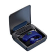 V12 Bluetooth 5.2 Business Hanging Ear Style Smart LED Digital Display Wireless Bluetooth Earphone with Charging Box (Blue) - Bluetooth Earphone by PMC TechLife | Online Shopping South Africa | PMC TechLife