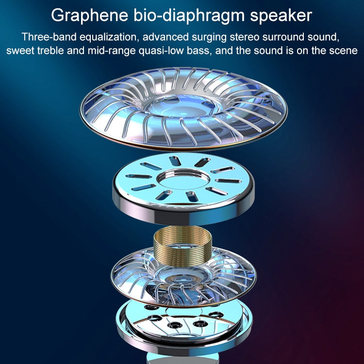 V12 Bluetooth 5.2 Business Hanging Ear Style Smart LED Digital Display Wireless Bluetooth Earphone with Charging Box (Red)