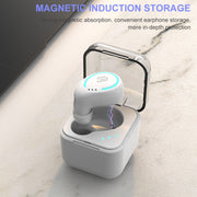M-B8 Bluetooth 5.0 Mini Invisible In-ear Stereo Wireless Bluetooth Earphone with Charging Box (Silver)