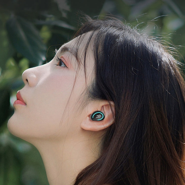 M-B8 Bluetooth 5.0 Mini Invisible In-ear Stereo Wireless Bluetooth Earphone with Charging Box (Silver)