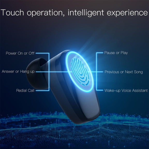 JAKCOM TWS Bluetooth 5.0 Multi-function Water-resistant Wireless Bluetooth Headset(Black)