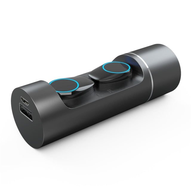 JAKCOM TWS Bluetooth 5.0 Multi-function Water-resistant Wireless Bluetooth Headset(Black)