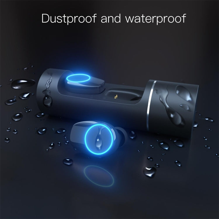 JAKCOM TWS Bluetooth 5.0 Multi-function Water-resistant Wireless Bluetooth Headset(Black)