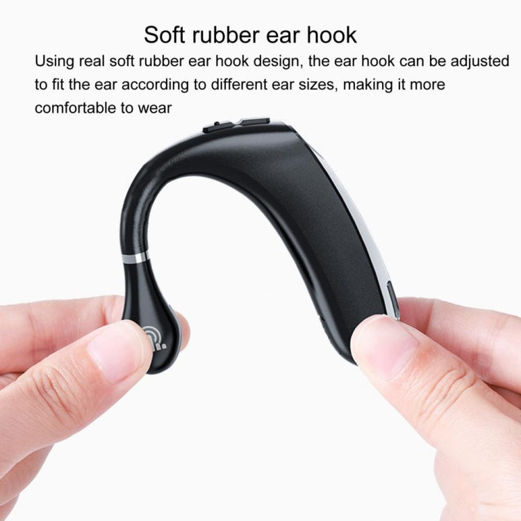 DS800 Bluetooth 5.0 Universal Hanging Ear Style Business Sports Wireless Bluetooth Earphone, Classic Version (Silver)