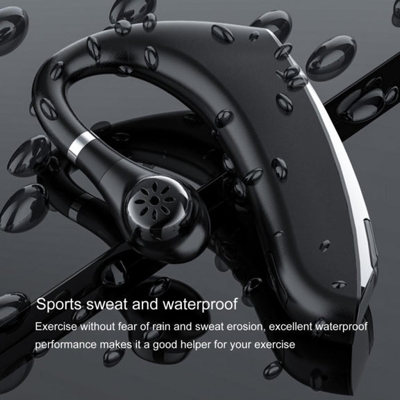 DS800 Bluetooth 5.0 Universal Hanging Ear Style Business Sports Wireless Bluetooth Earphone, Classic Version (Silver)