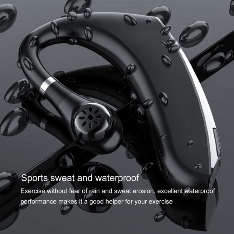 DS800 Bluetooth 5.0 Universal Hanging Ear Style Business Sports Wireless Bluetooth Earphone, Classic Version (Silver)